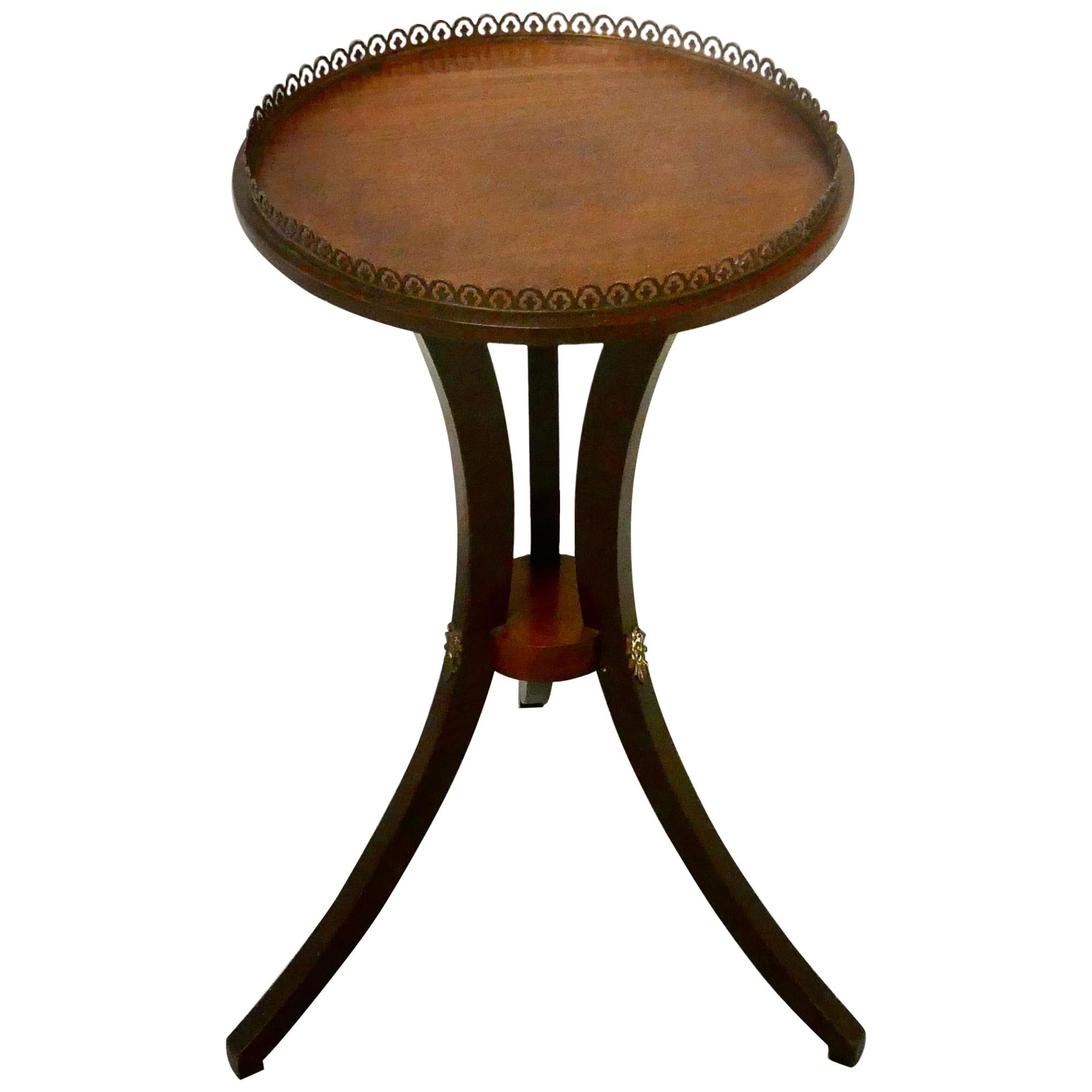 Regency Style Mahogany Wine Table with Gallery
