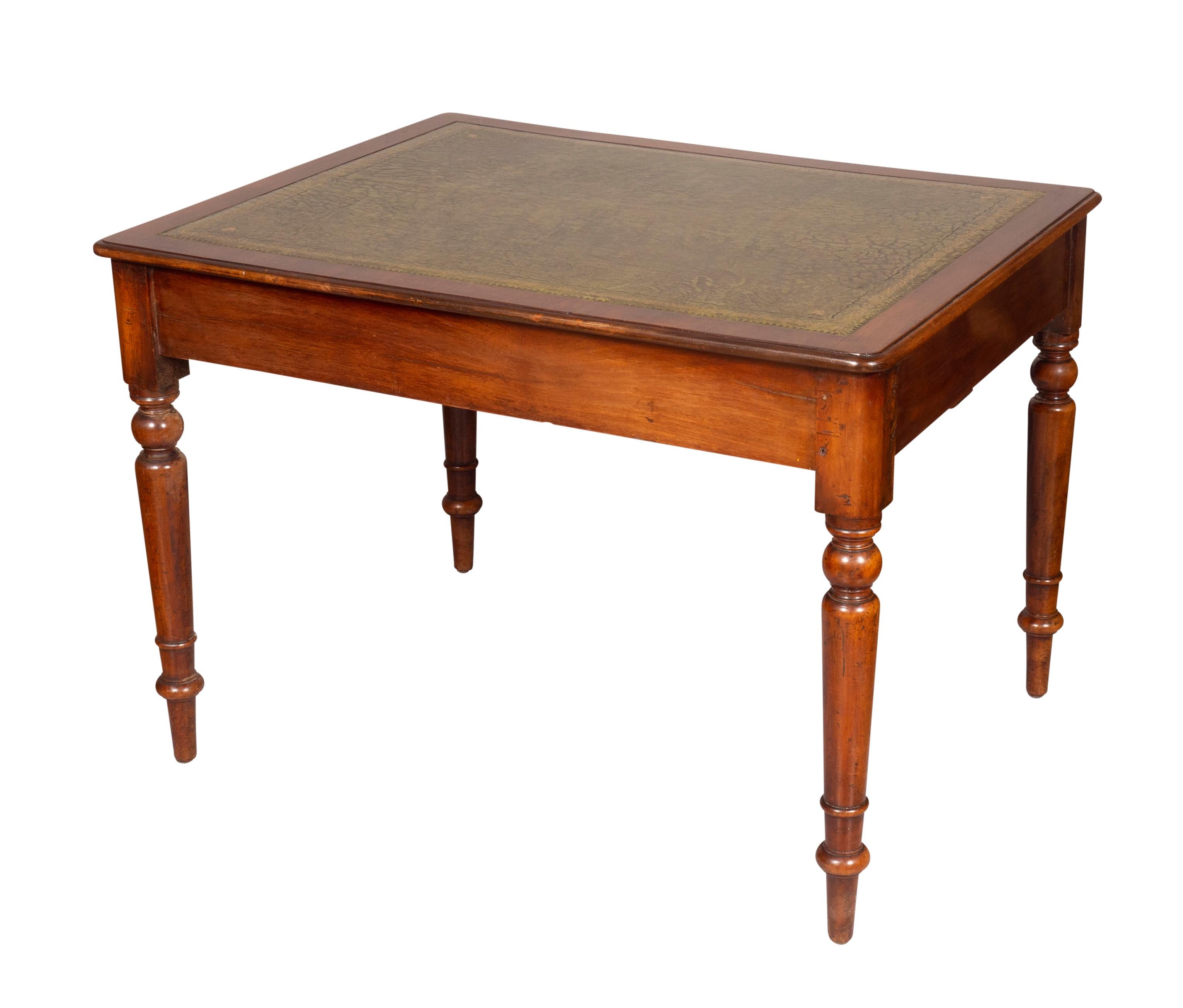 Leather Regency Style Mahogany Writing Table