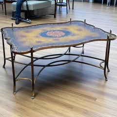 Regency-Stil Maitland-Smith Vergoldete Bronze Faux Bois Tablett Form Couchtisch