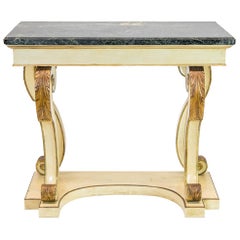 Regency Style Marble-Top Console Table