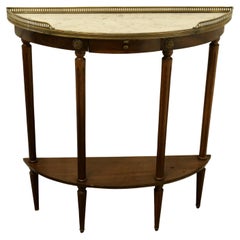 Regency Style Marble Top Console Table