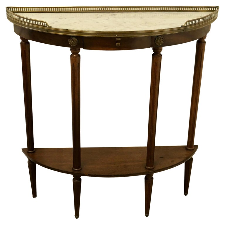 Regency Style Marble Top Console Table For Sale at 1stDibs