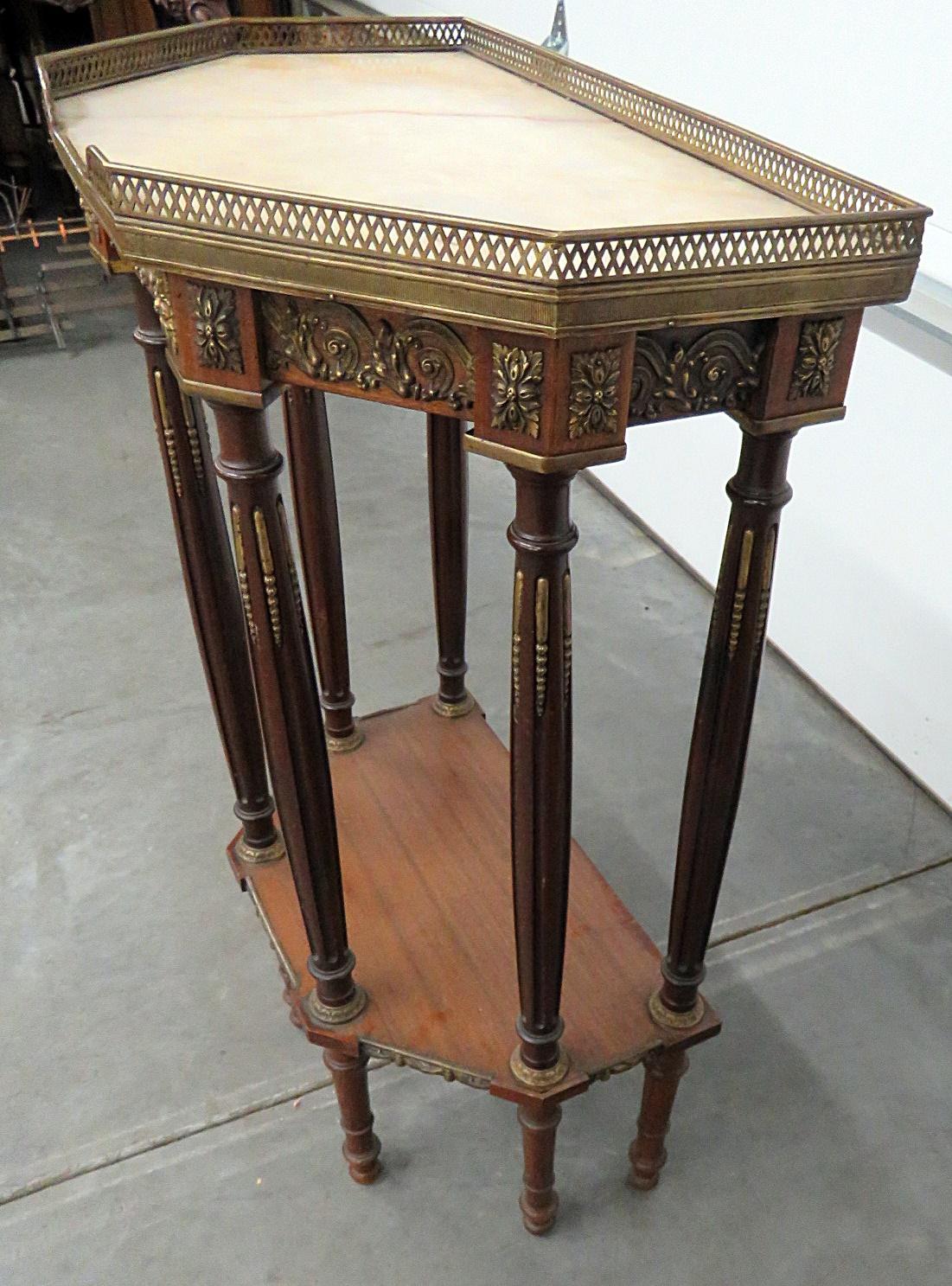 20th Century Regency Style Marble-Top Hall Table