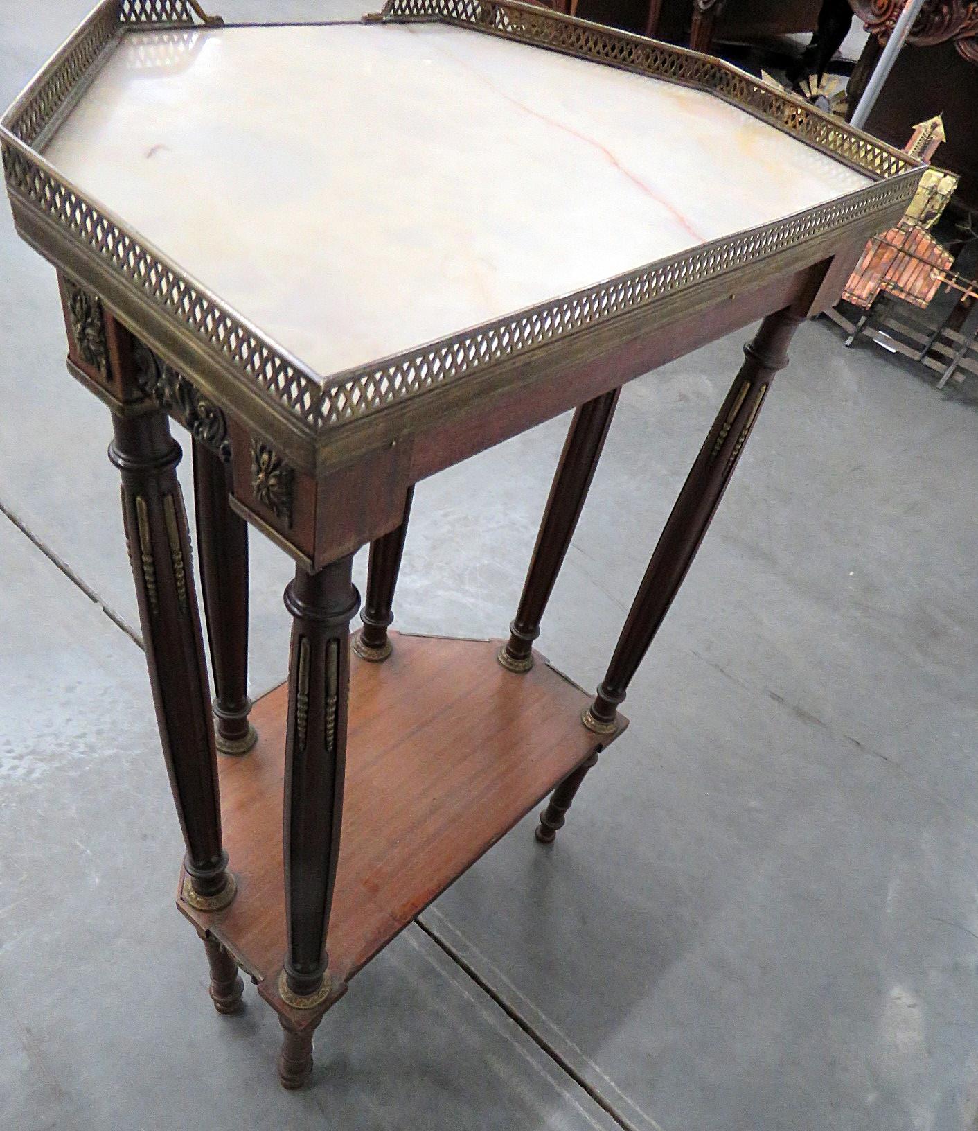 Regency Style Marble-Top Hall Table 1