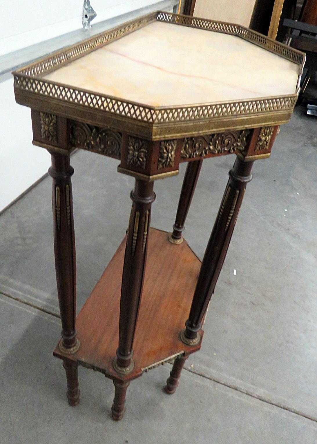 Regency Style Marble-Top Hall Table 2