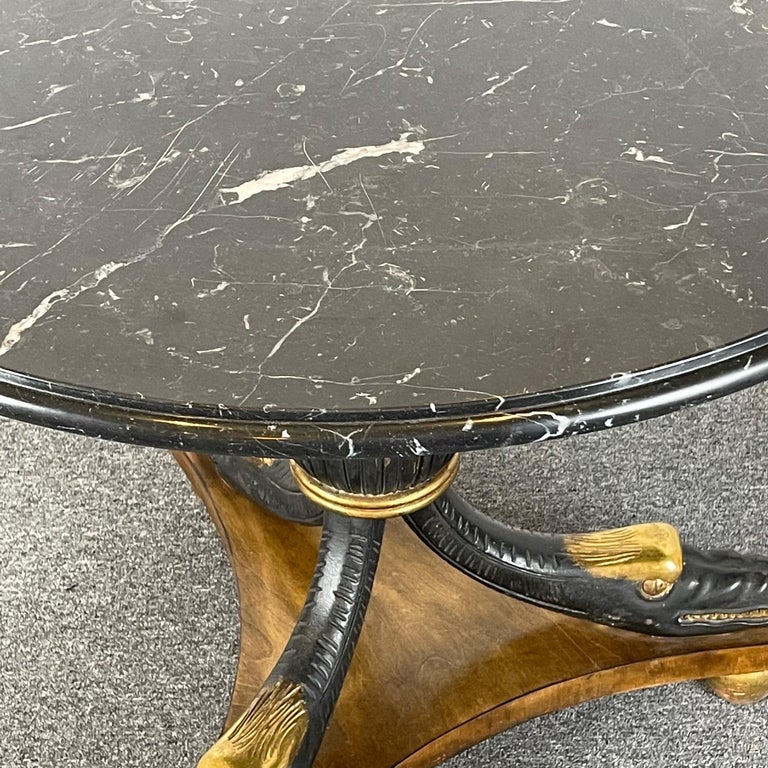 Regency Style Marble Topped Center Table For Sale 3
