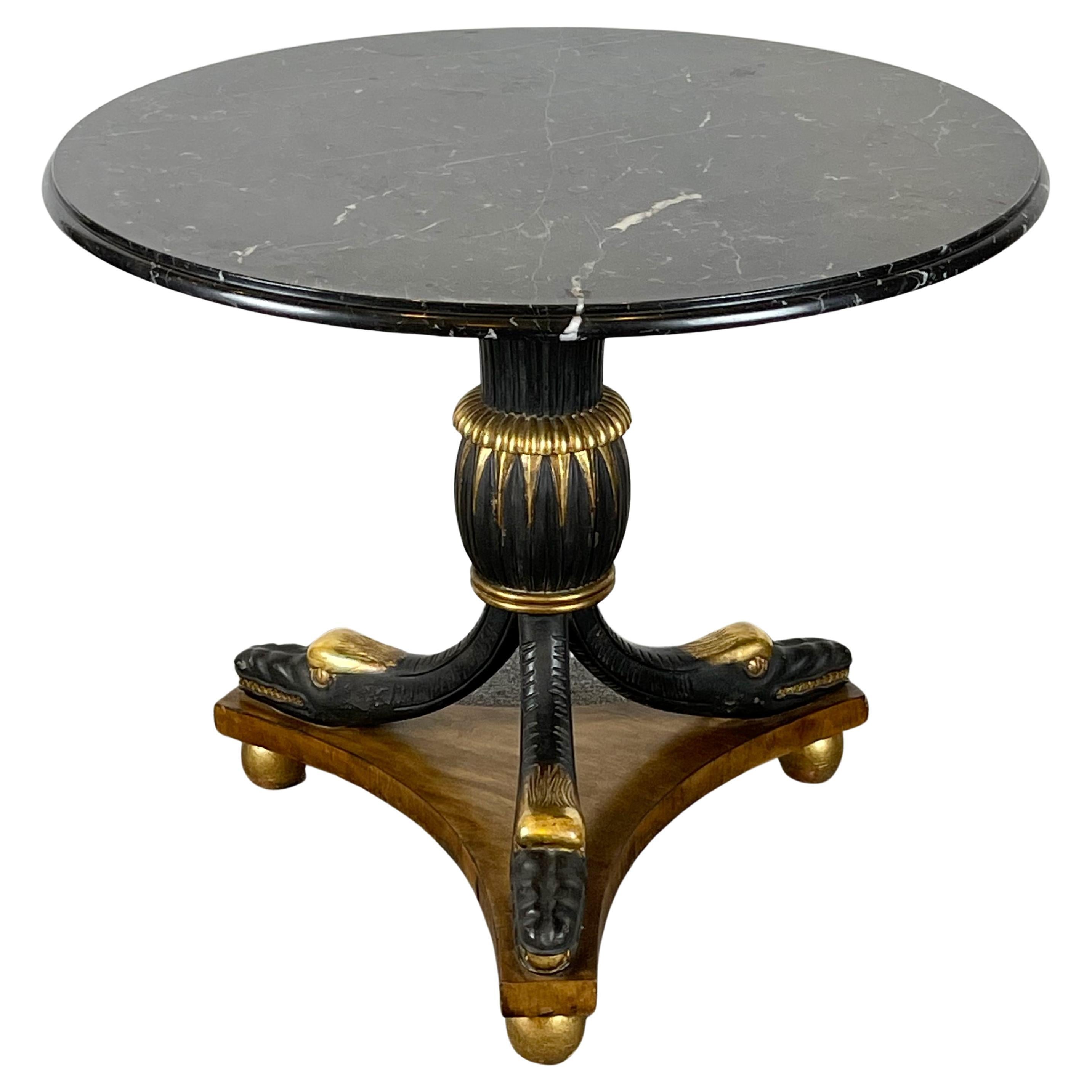 Regency Style Marble Topped Center Table