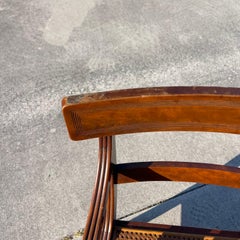 Regency Style Metamorphic Cane Seat Library Chair, Steps, by Bittner, Louisville