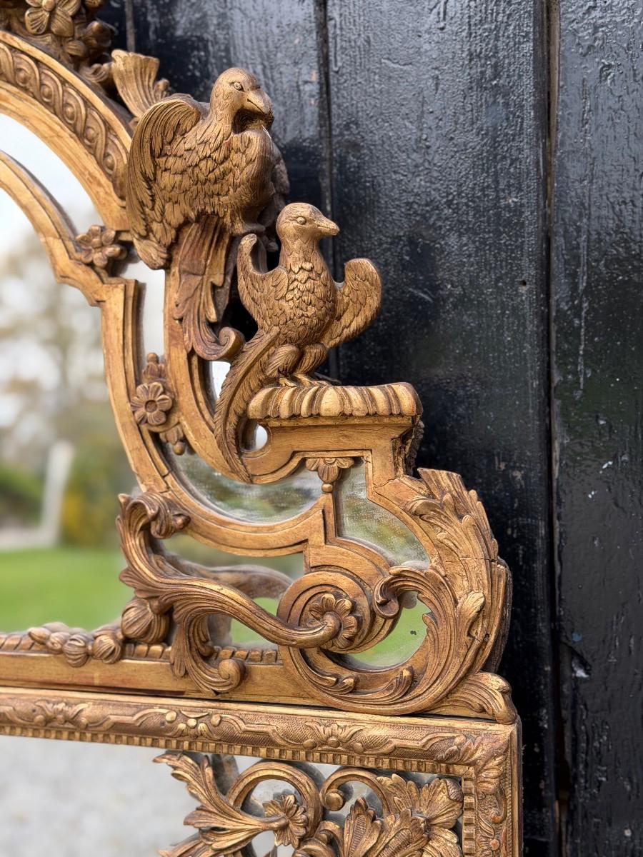 Espejo estilo Regencia en madera dorada, S. XIX en venta 6