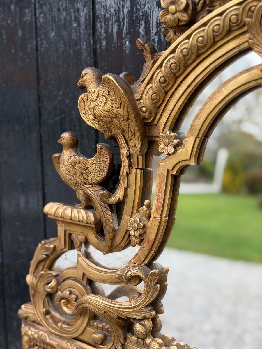 Espejo estilo Regencia en madera dorada, S. XIX Silver en venta