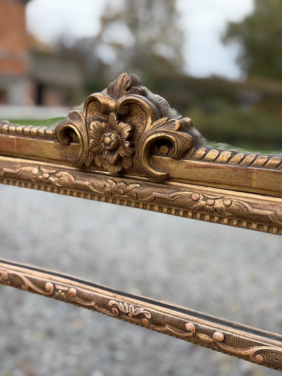 Espejo estilo Regencia en madera dorada, S. XIX en venta 1