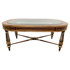 Regency Style Neoclassical Form Coffee Table by E.J. Victor Furniture