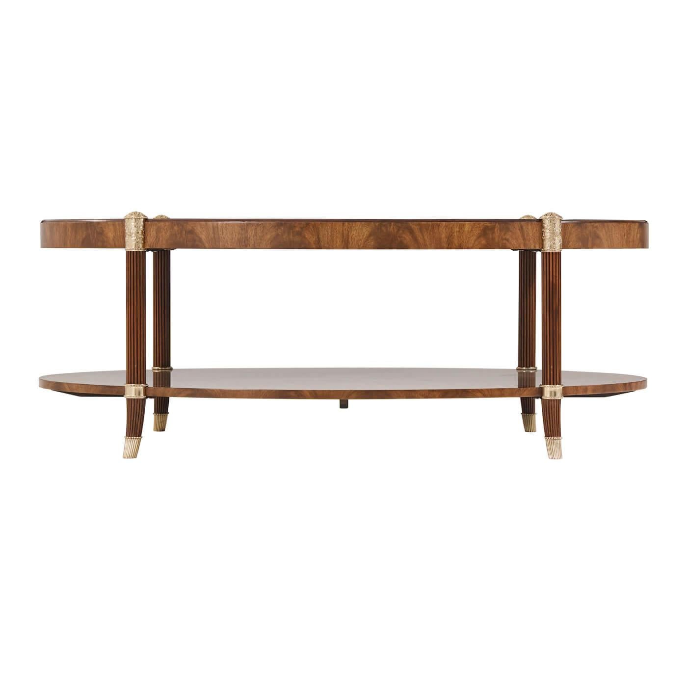 Vietnamese Regency Style Oval Coffee Table For Sale