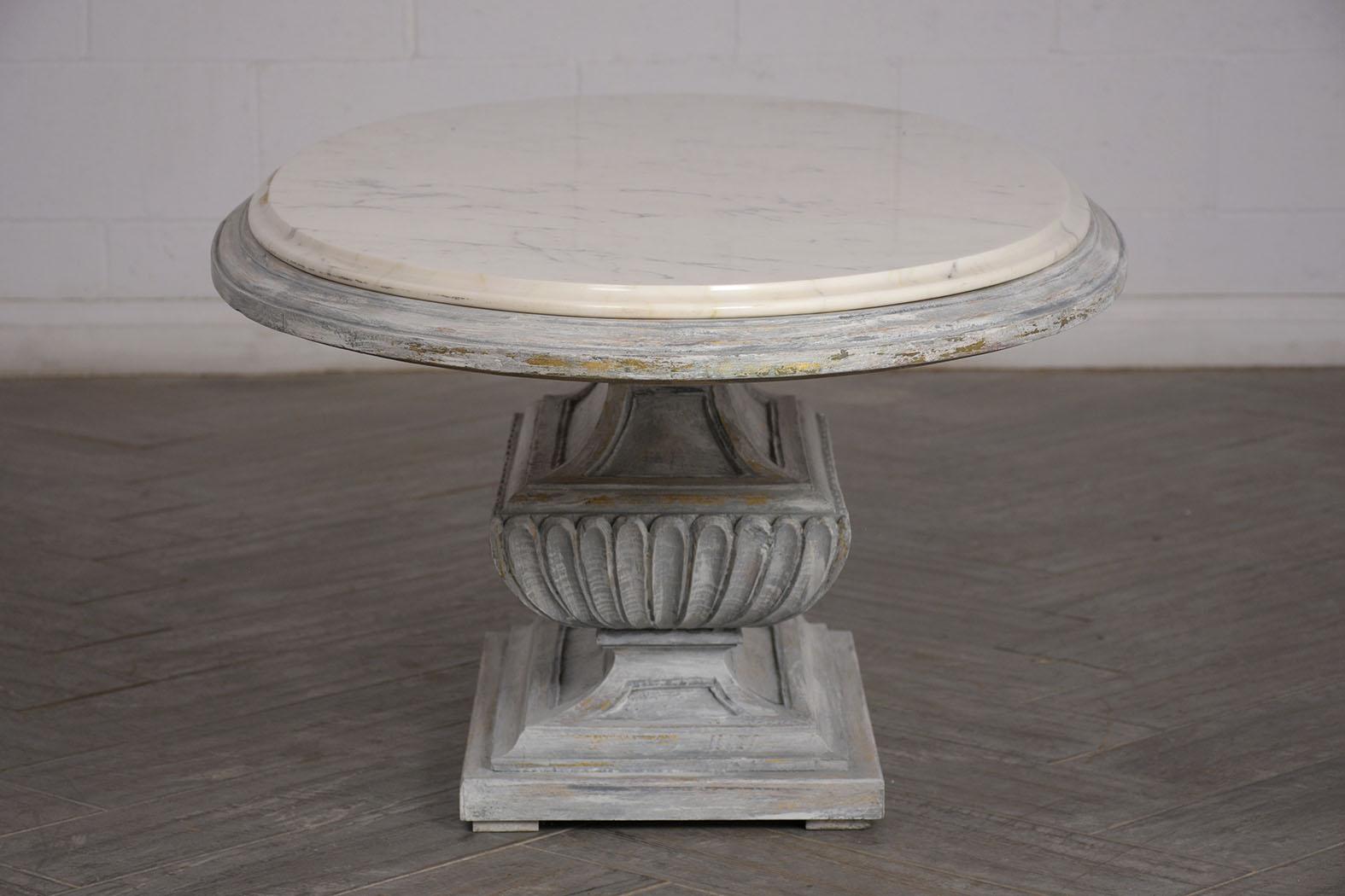 Regency Style Oval Painted Coffee Table 1