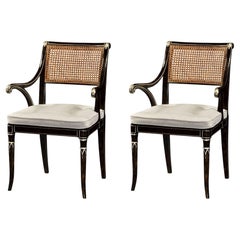 Poltrone dipinte in stile Regency (set di 2)