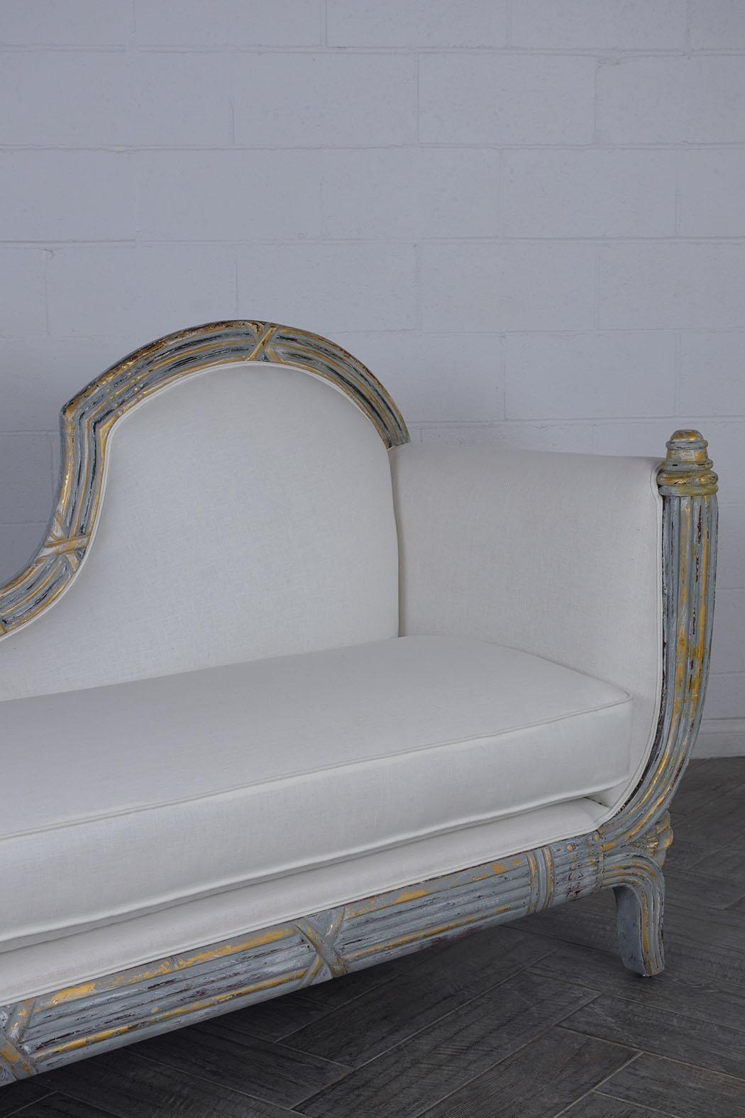 Regency Painted Chaise Lounge 2
