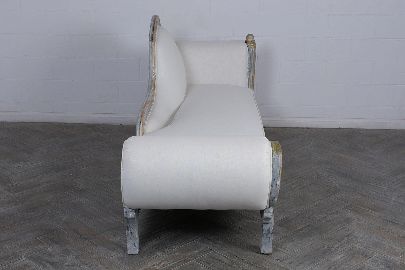Regency Painted Chaise Lounge 3