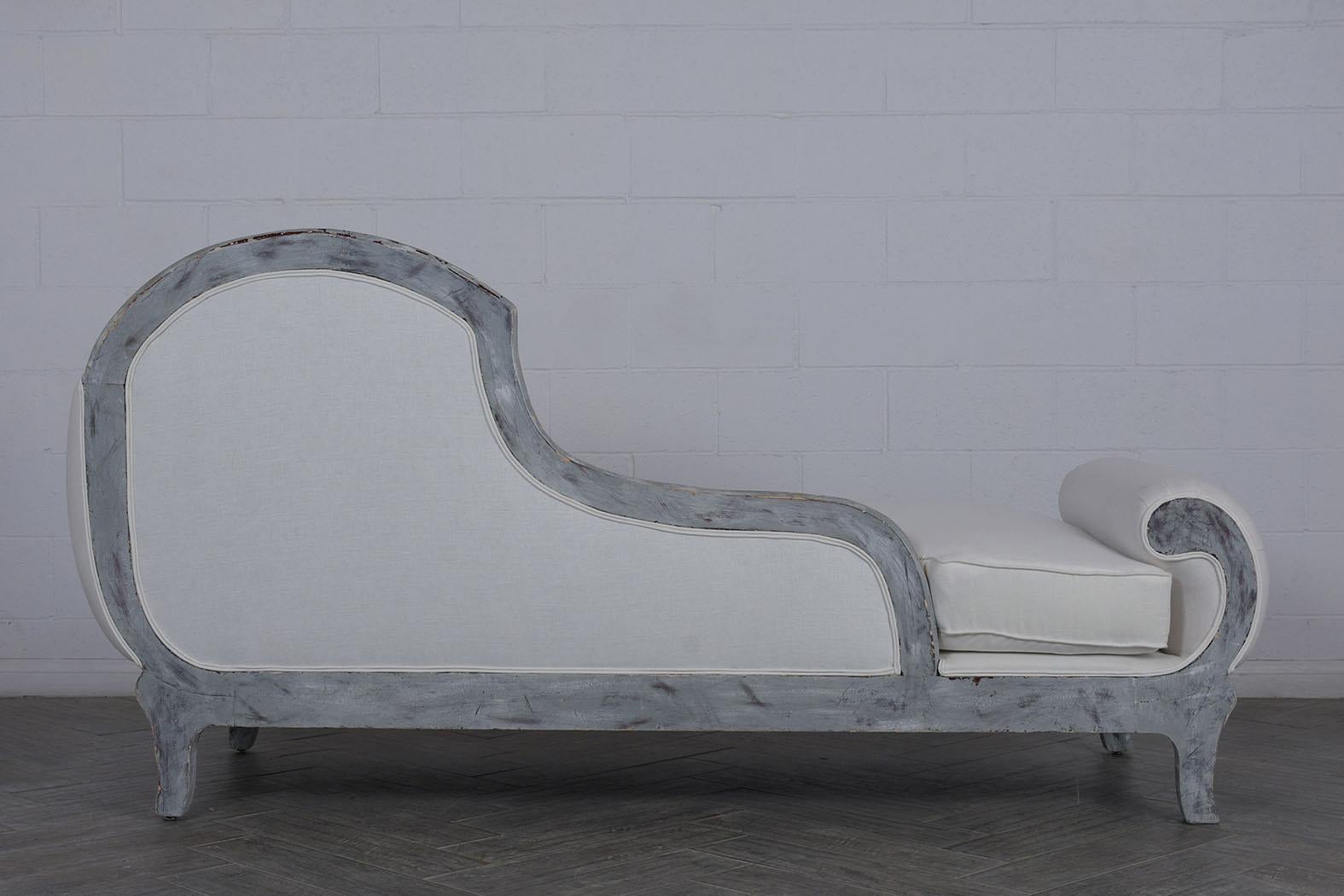 Regency Painted Chaise Lounge 6