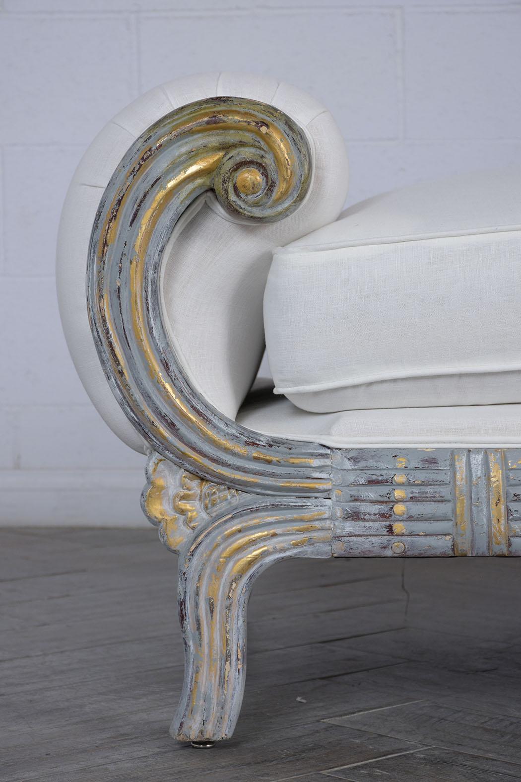 Hollywood Regency Regency Painted Chaise Lounge