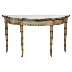 Regency style painted Faux bamboo side table