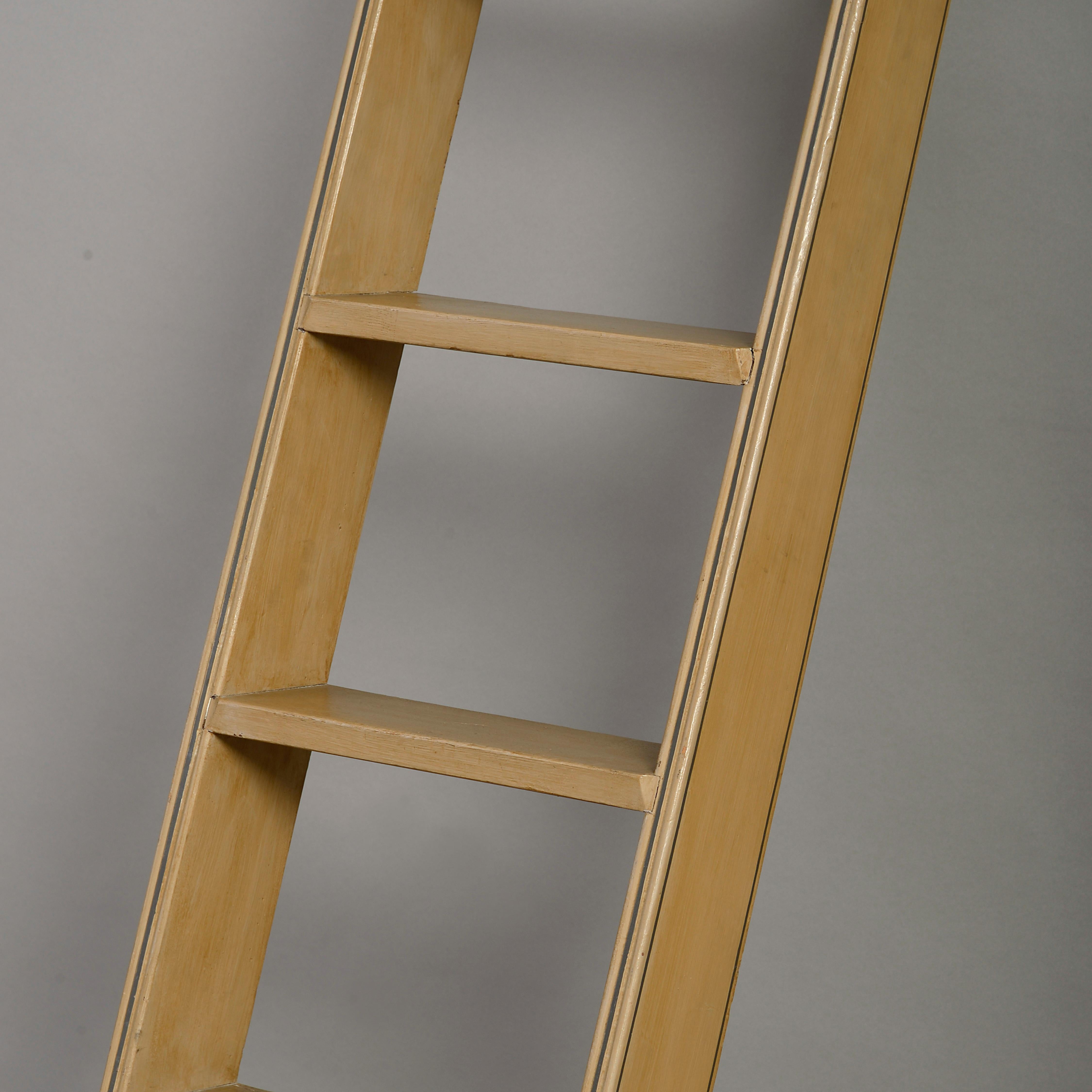 English Regency Style Painted Library Ladder