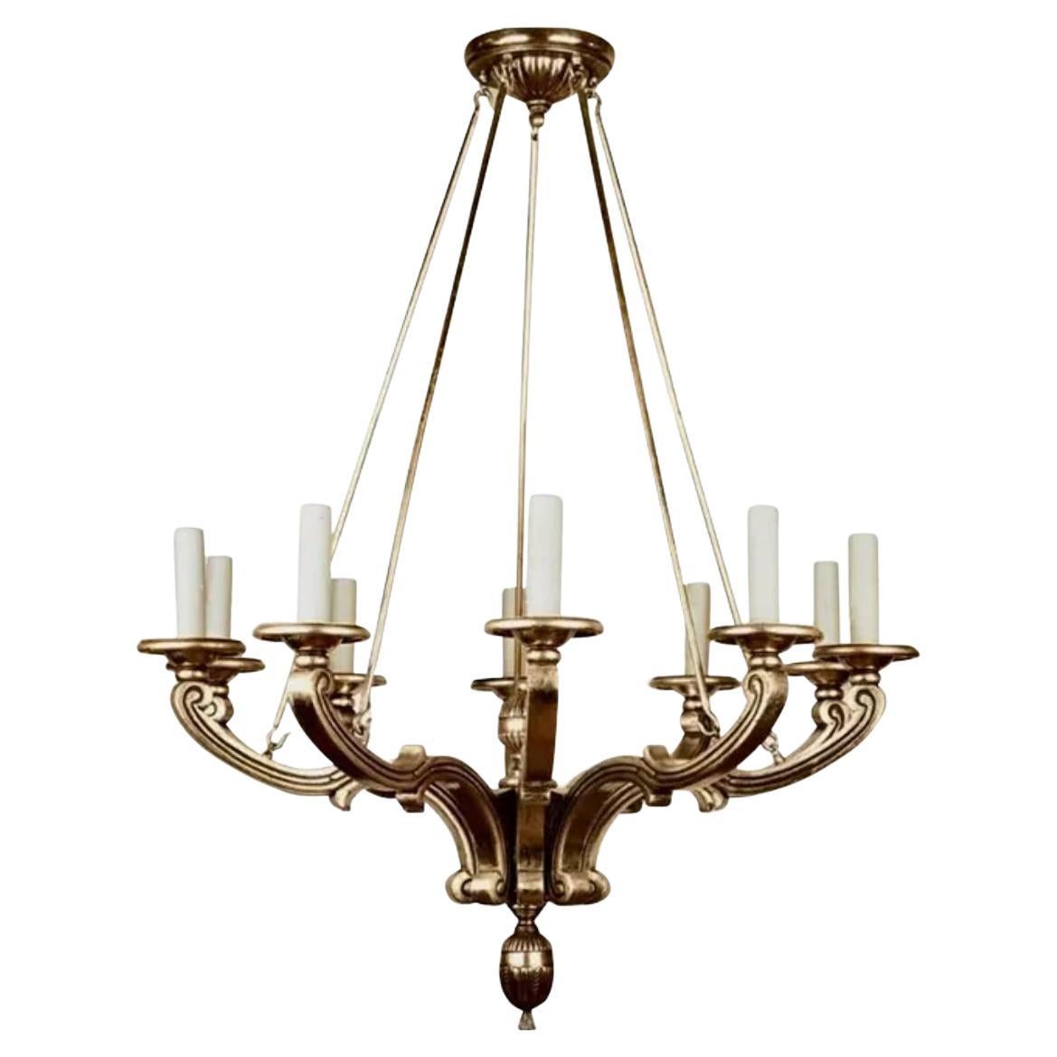Regency Style Panache Designs für Michael Taylor White Gold Giltwood Kronleuchter