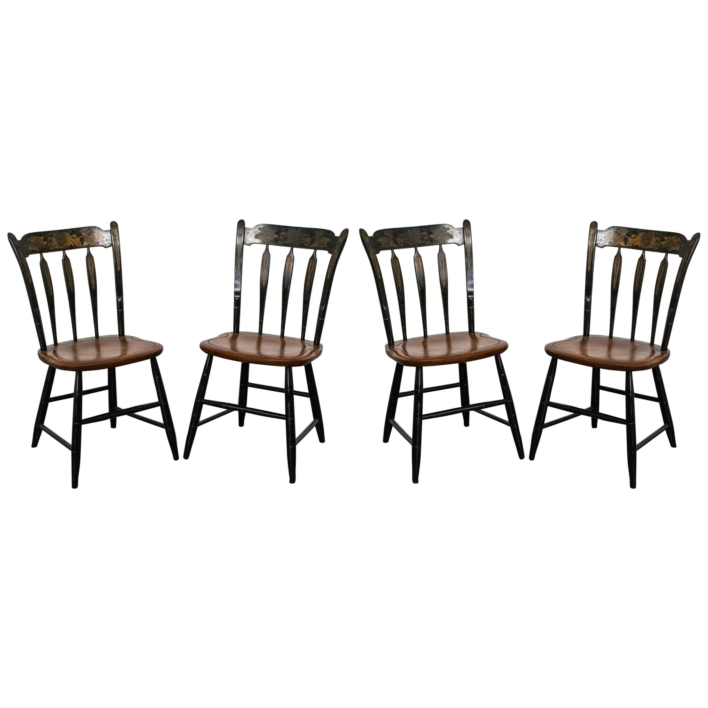 Regency Ebonized and Parcel Gilt Armchair For Sale at 1stDibs