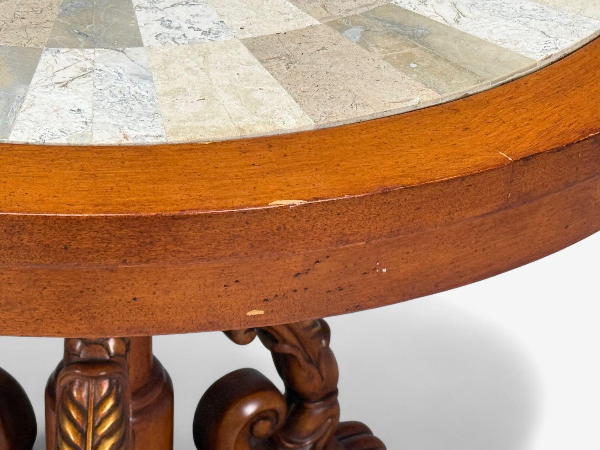 Regency Style, Pine, Stone, Accent Tables, USA, 20th c. For Sale 10