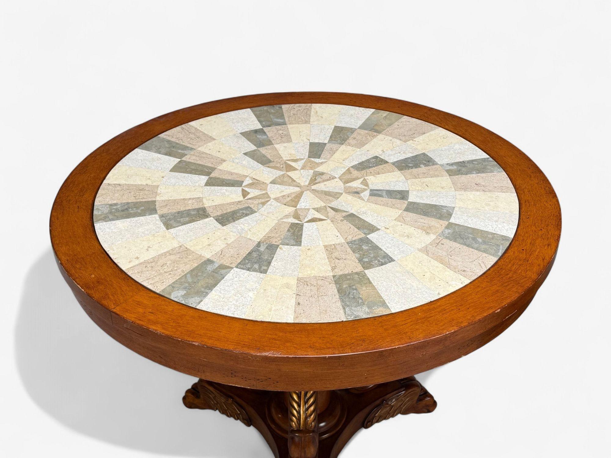 Regency Style, Pine, Stone, Accent Tables, USA, 20th c. For Sale 3