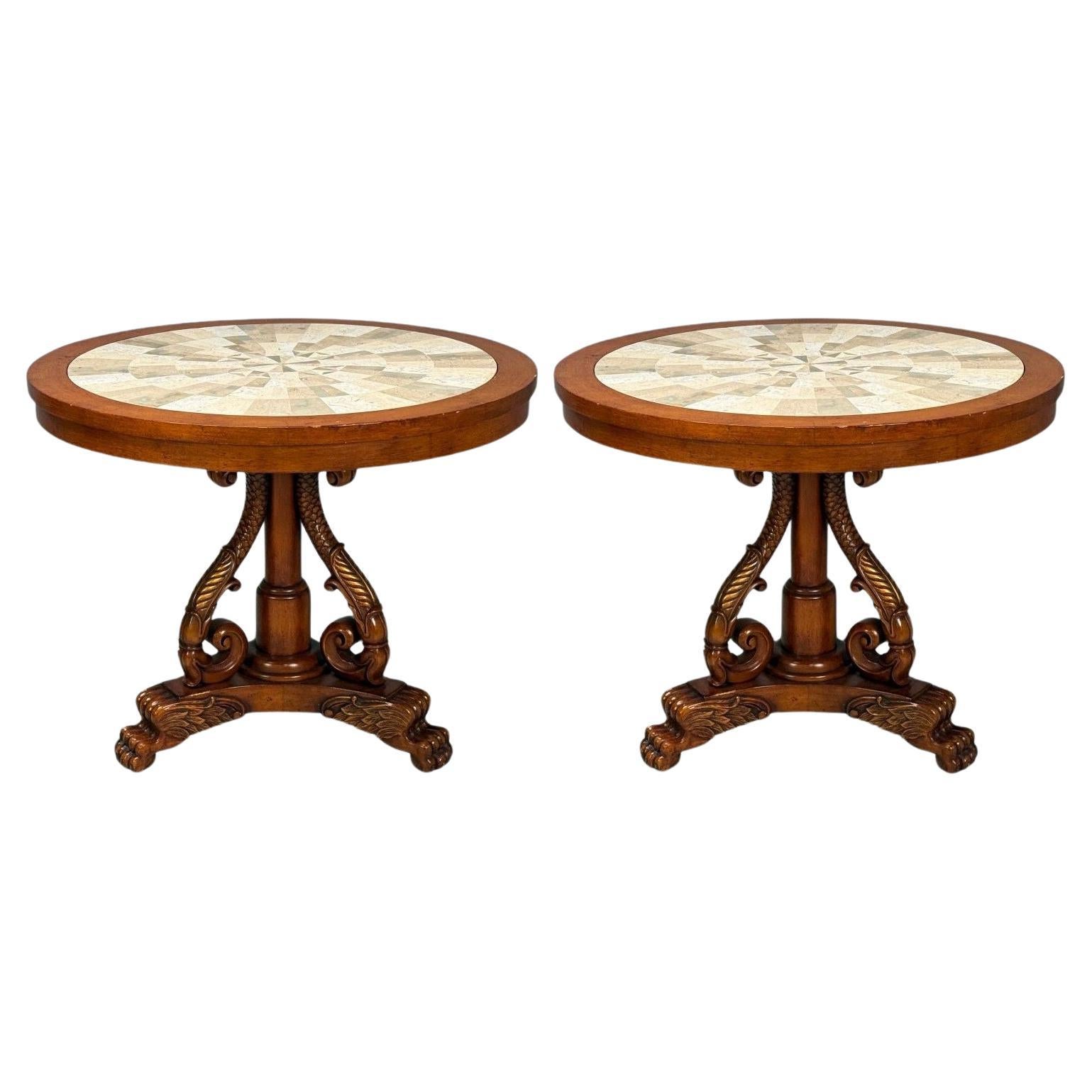 Regency Style, Pine, Stone, Accent Tables, USA, 20th c.