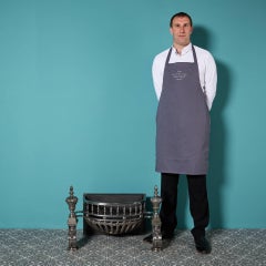 Regency Style Polished Steel & Cast Iron Fire Basket