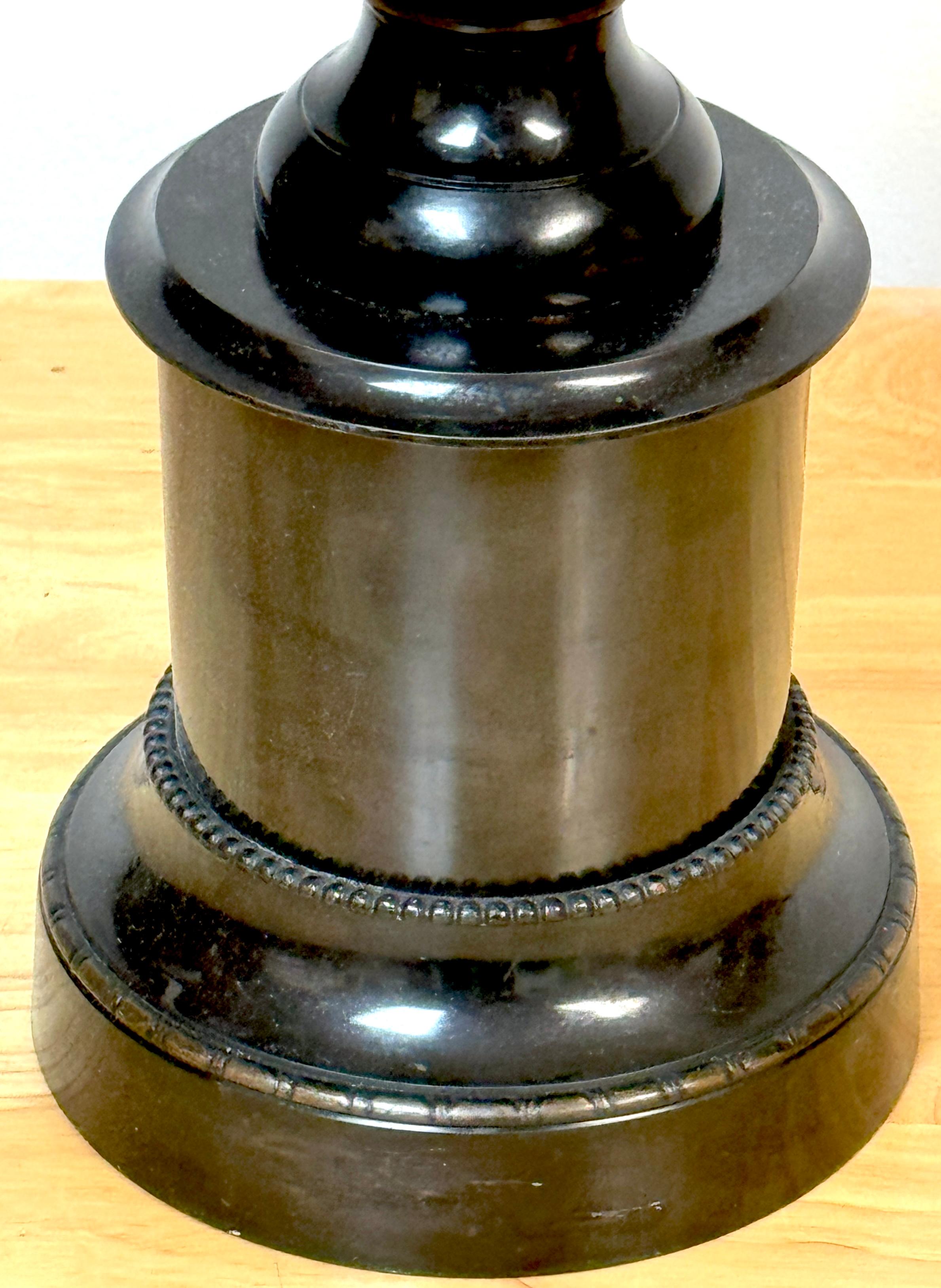 Regency Style Polychromed Bronze Acorn Motif Newel Post In Good Condition In West Palm Beach, FL