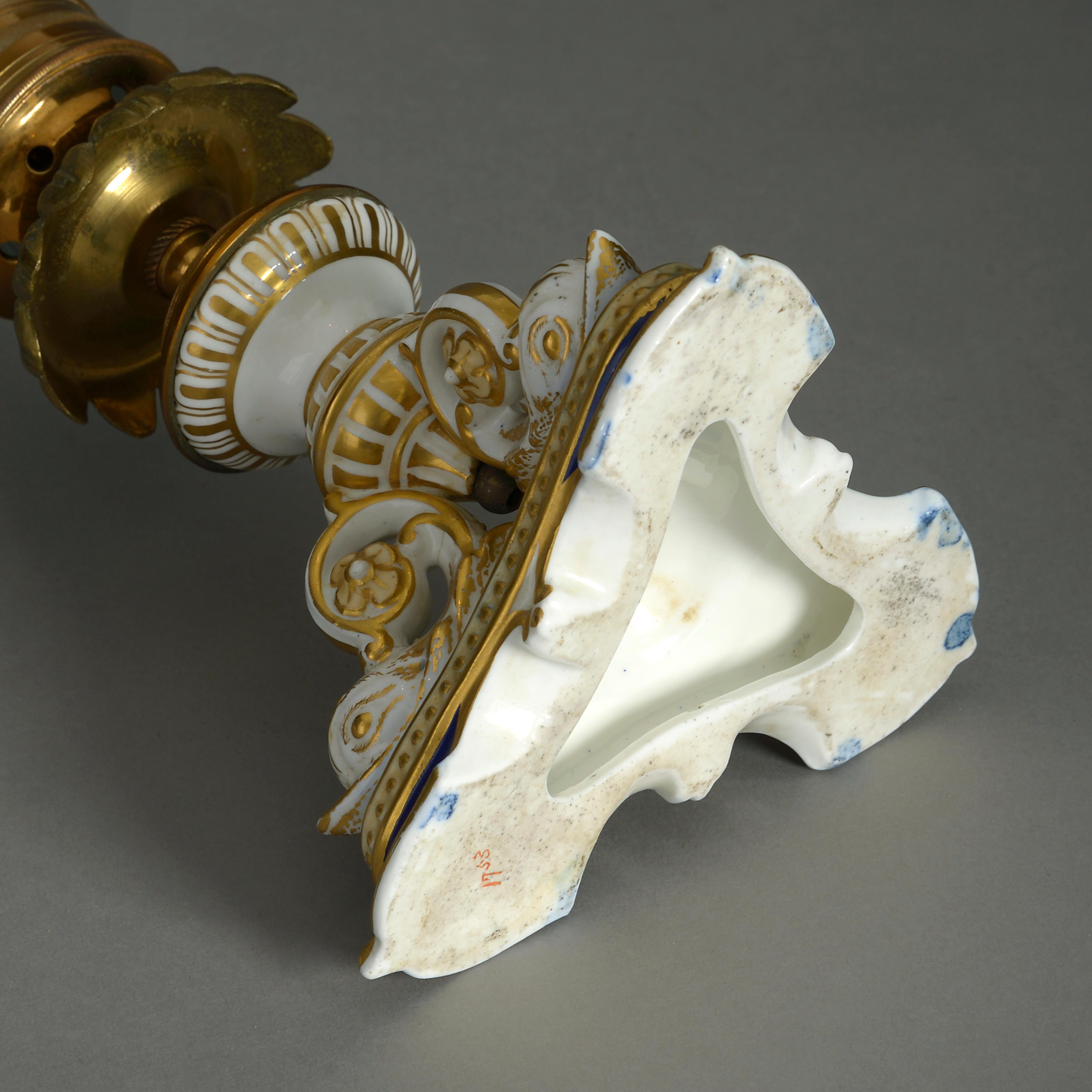 Vernissé Lanterne d'orage en porcelaine de style Regency en vente