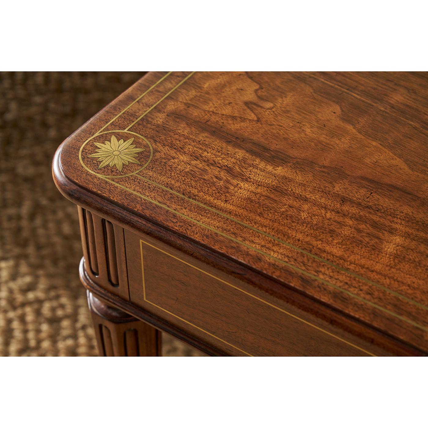 Contemporary Regency Style Rectangular Cocktail Table For Sale