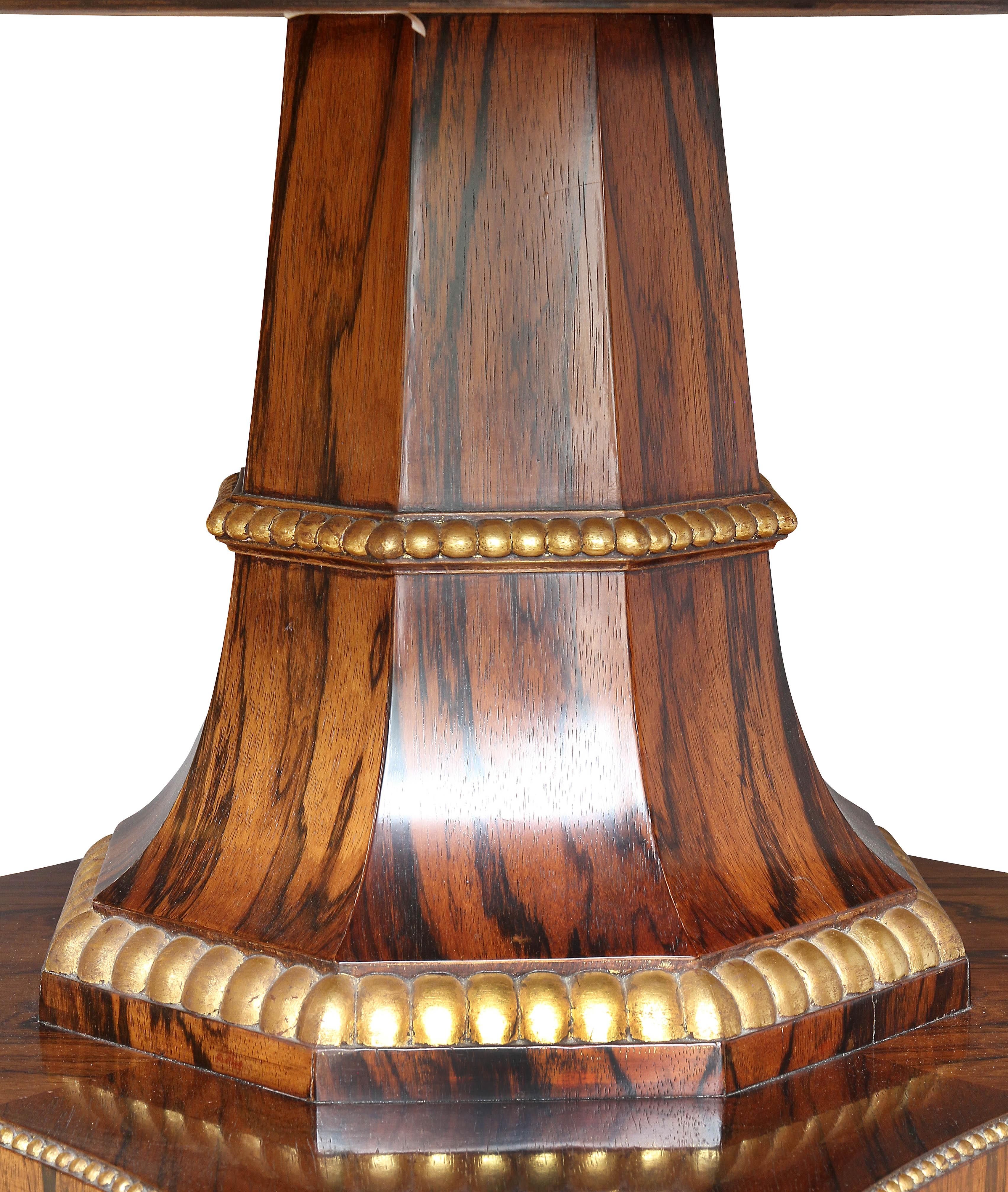 19th Century Regency Style Rosewood And Gilded 