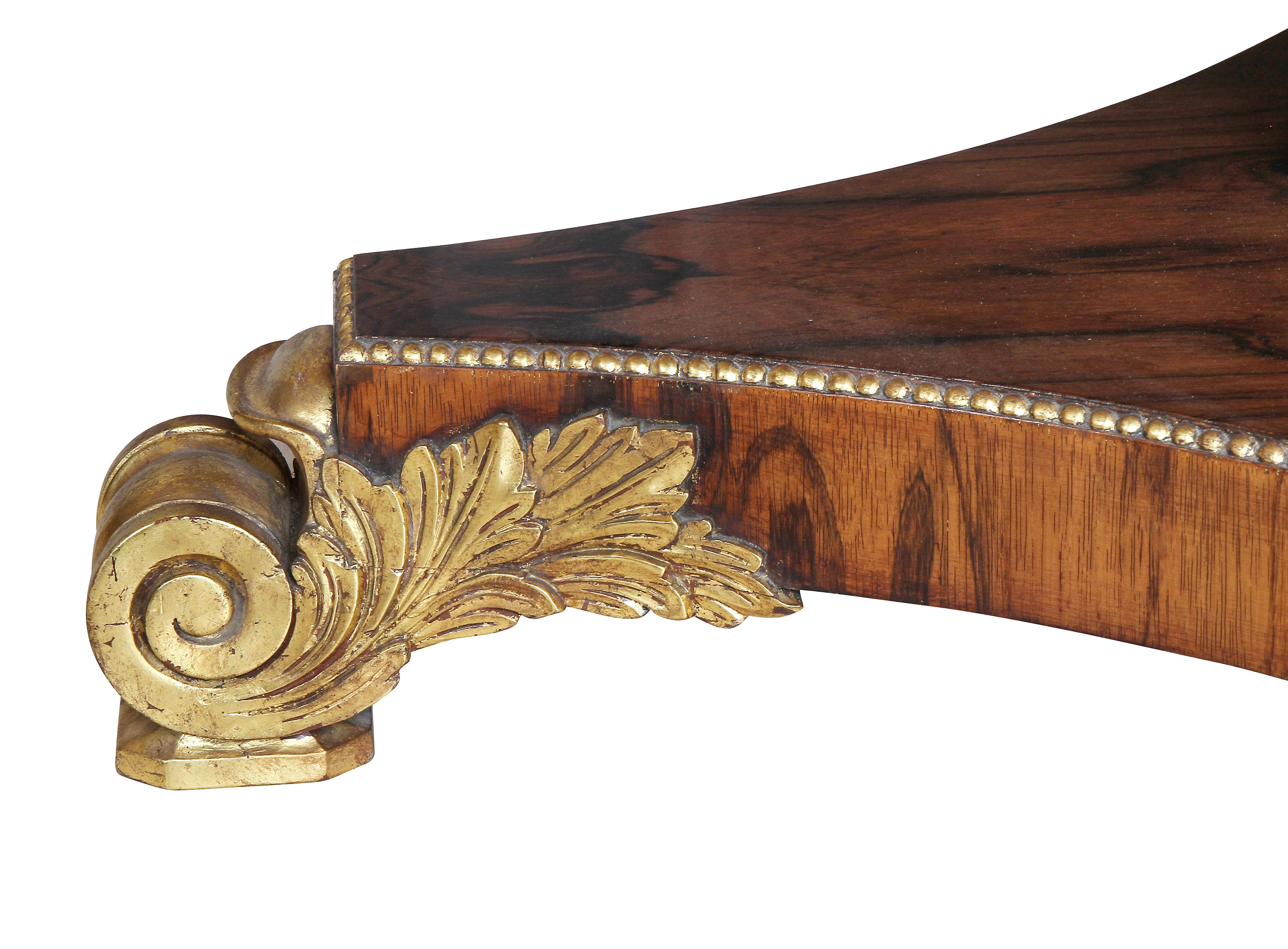 Regency Style Rosewood And Gilded 