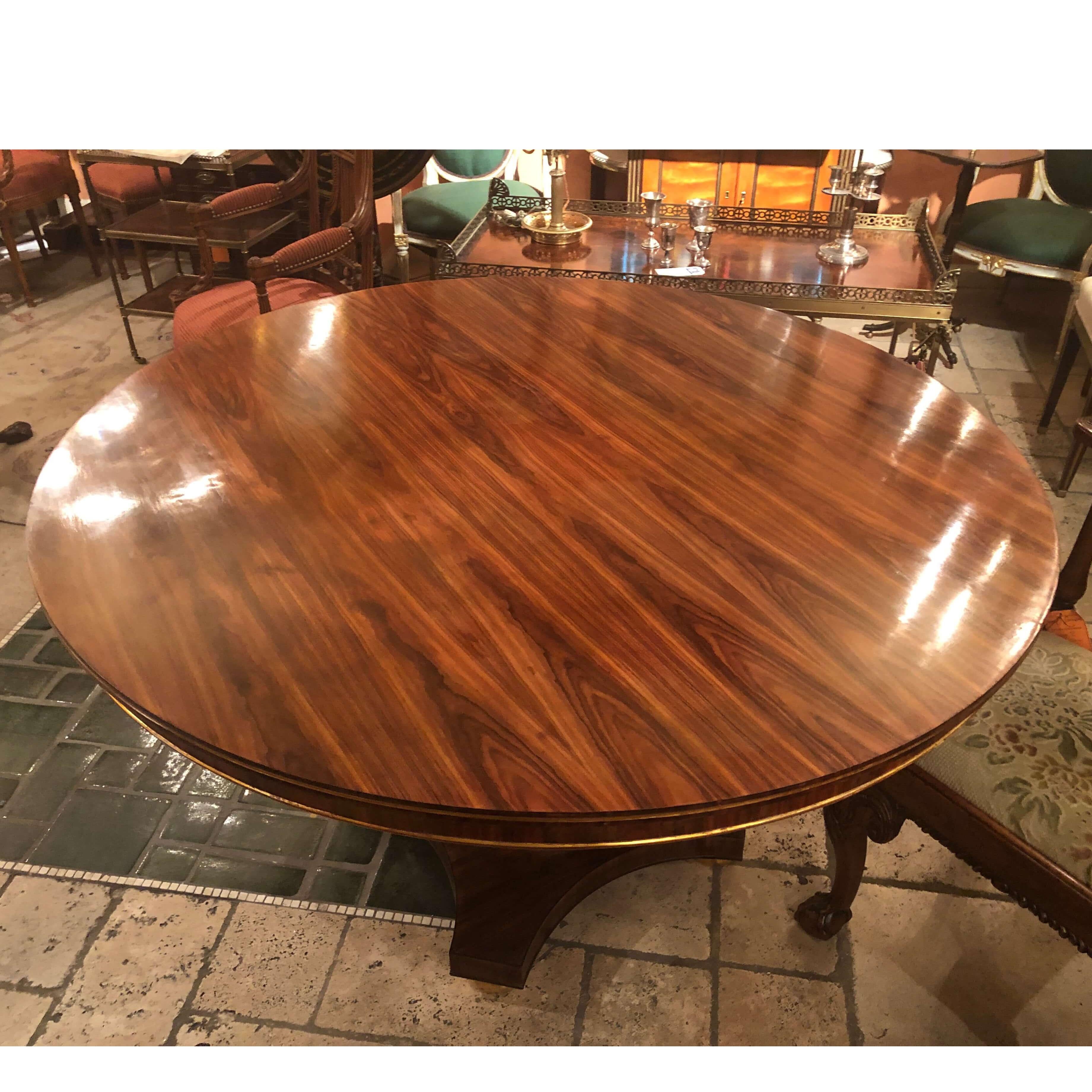 Regency Style Rosewood Center Table In New Condition In Westwood, NJ