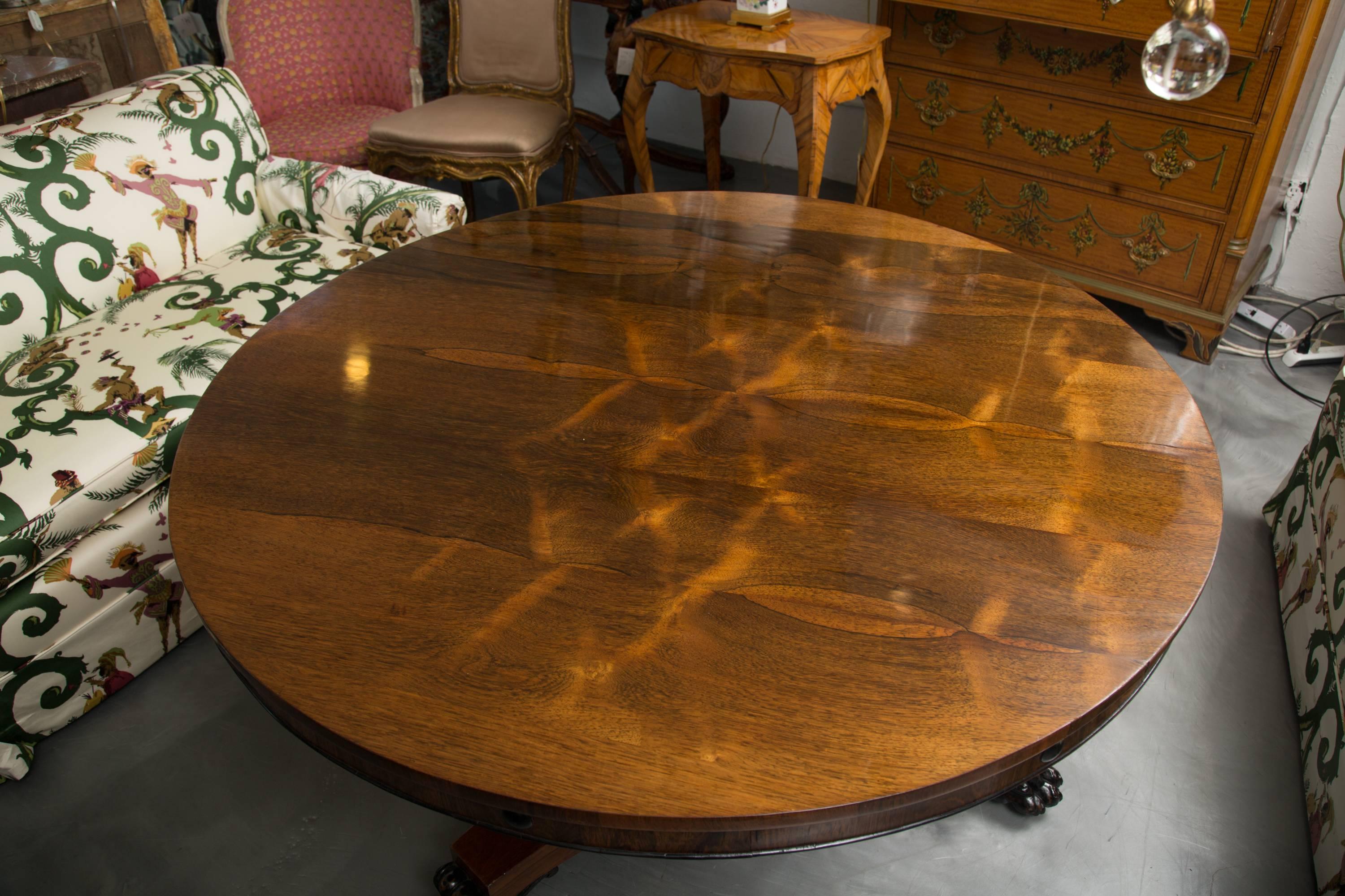Regency Style Rosewood Centre Table with Ebonized Decoration 3