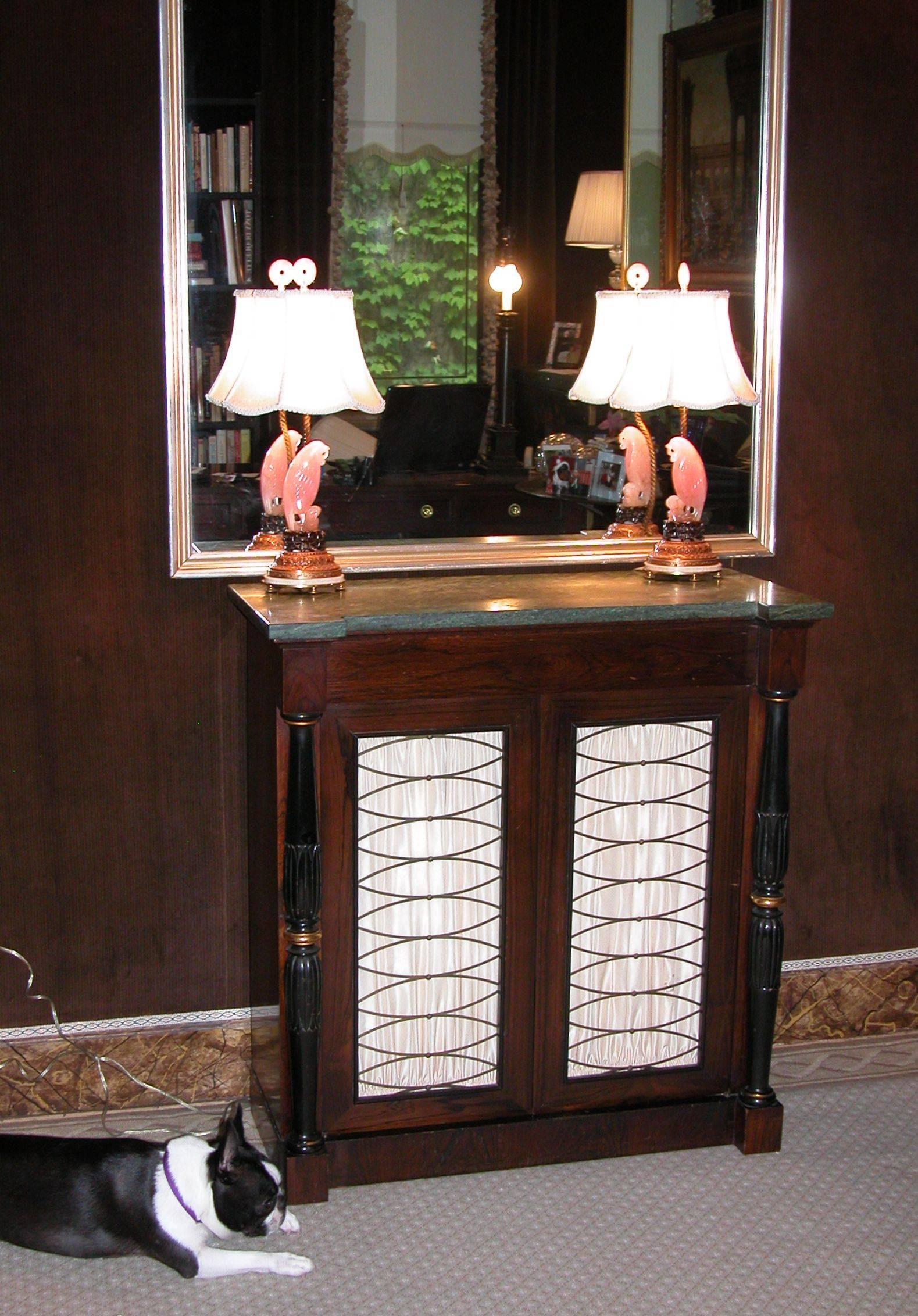 marble top console cabinet