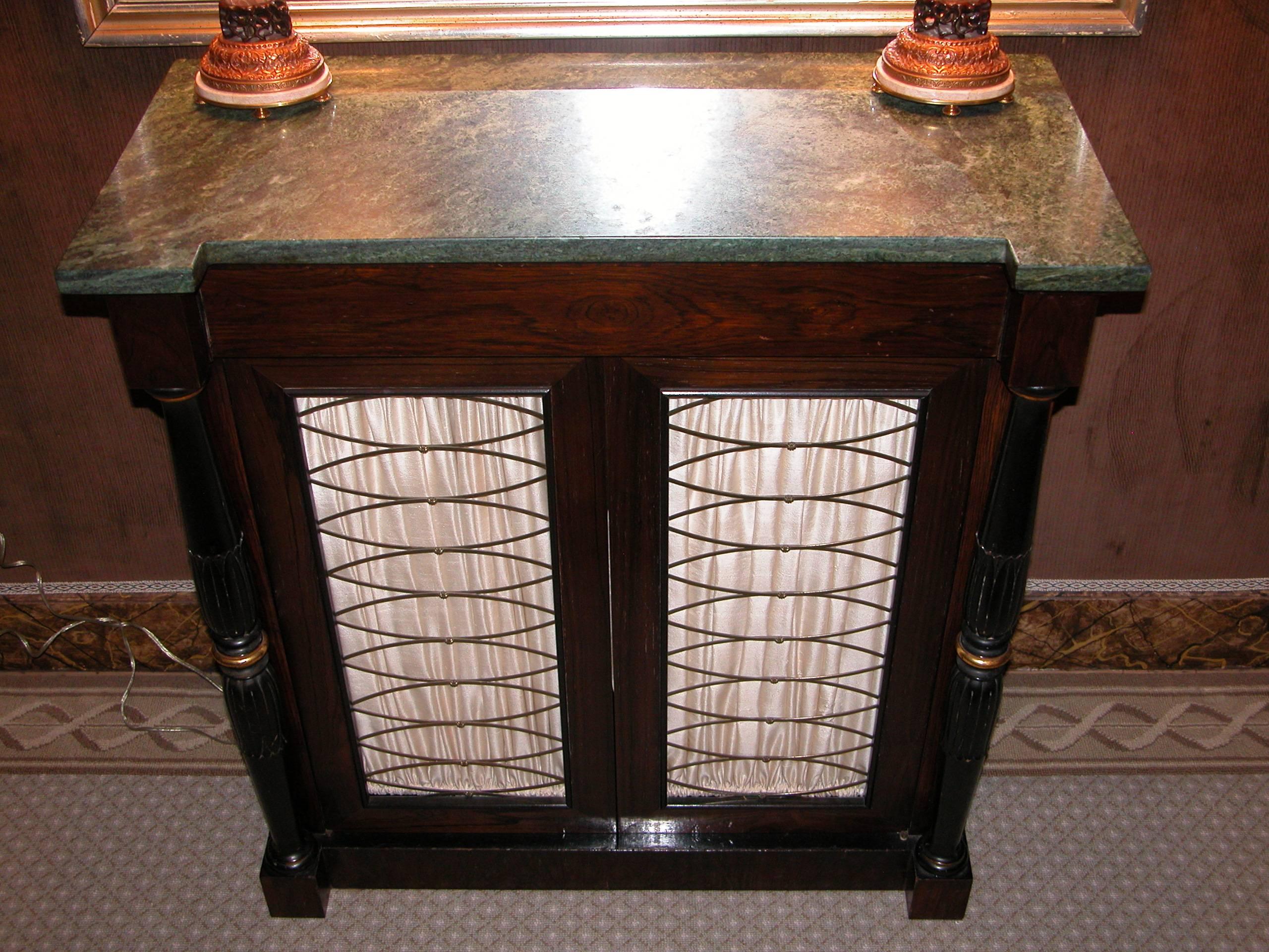 cabinet with marble top