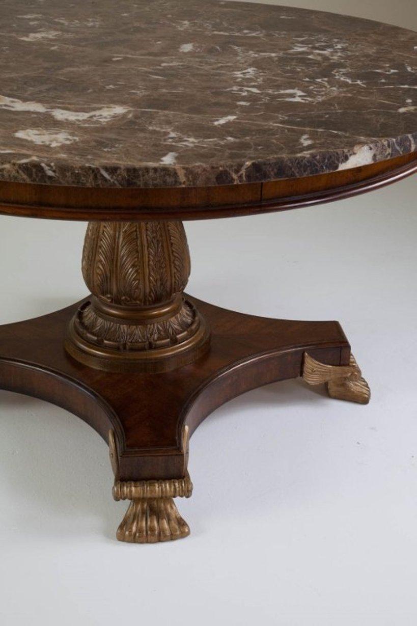 Regency Style Round Center Table For Sale 2