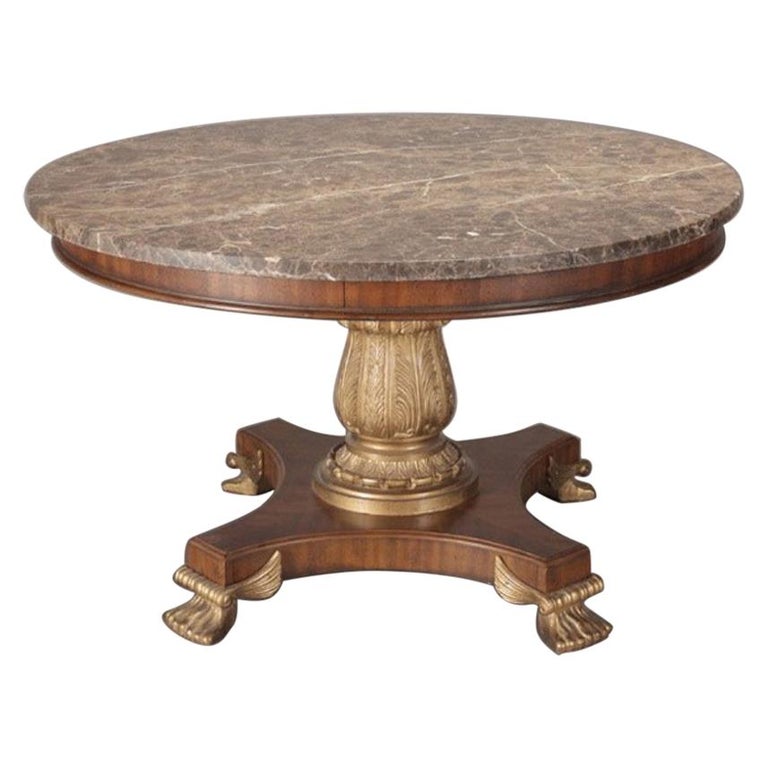 Regency Style Round Center Table For Sale