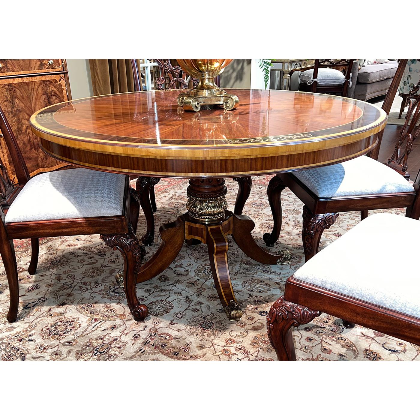 Regency Style Round Dining Table For Sale 1