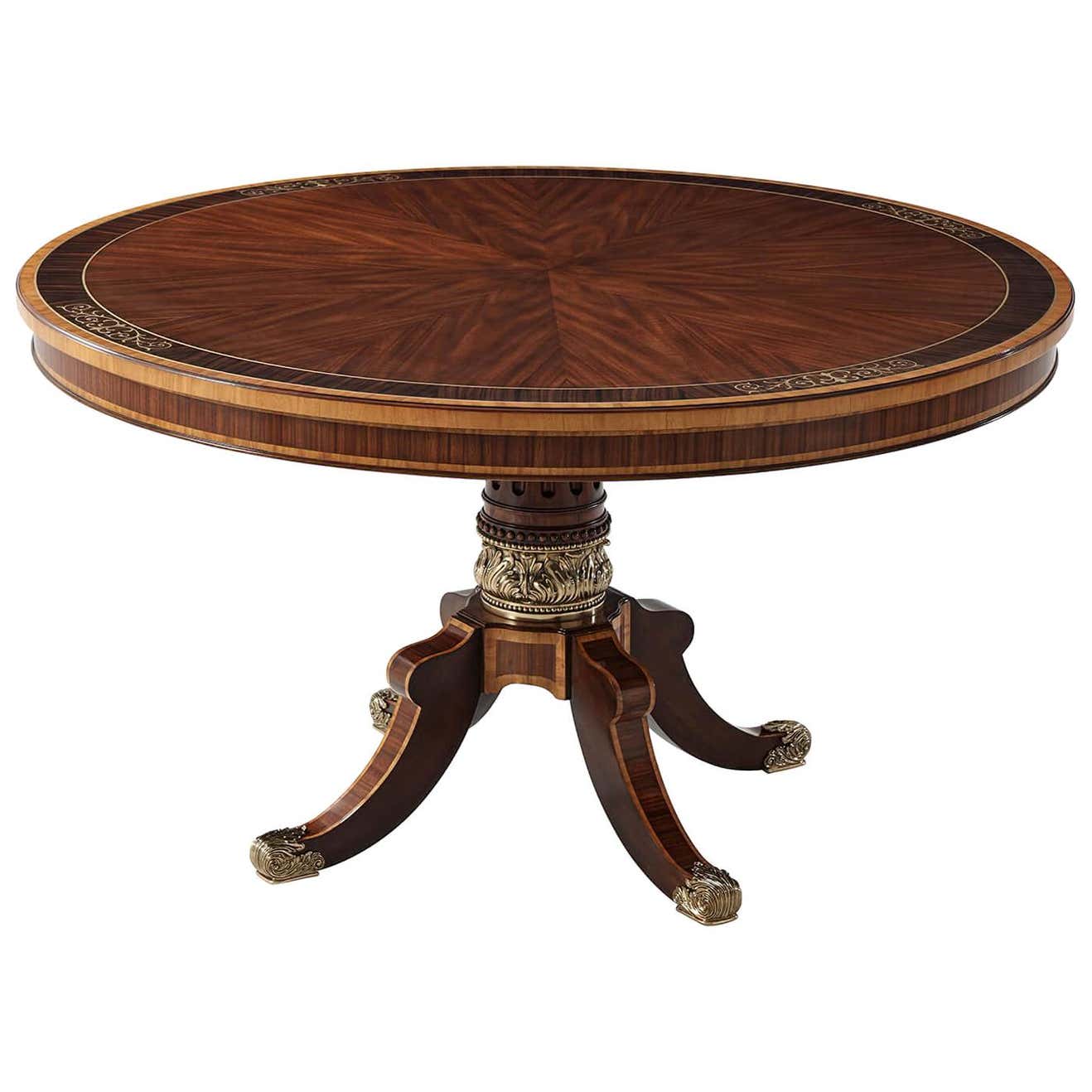 Regency Dining Table Regency Style Round Dining Table For Sale at 1stDibs