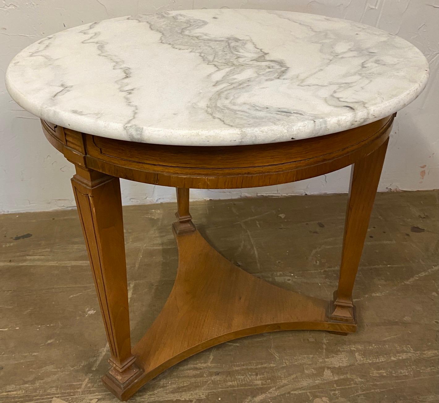 Regency Style Round Marble Top Table 1