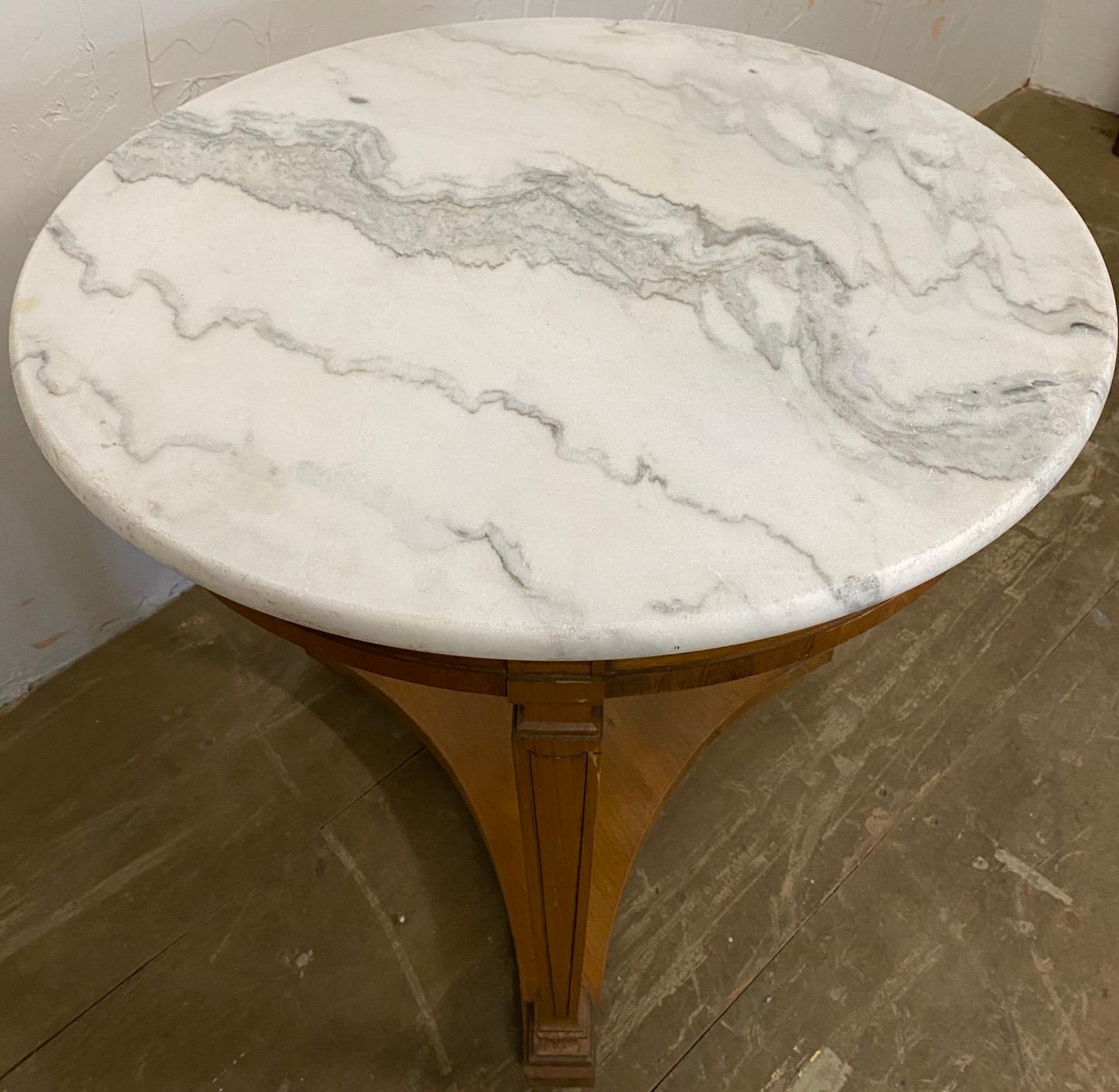 Regency Style Round Marble Top Table 3