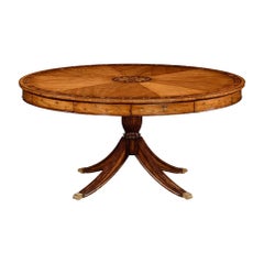 Regency Style Satinwood Round Dining Table