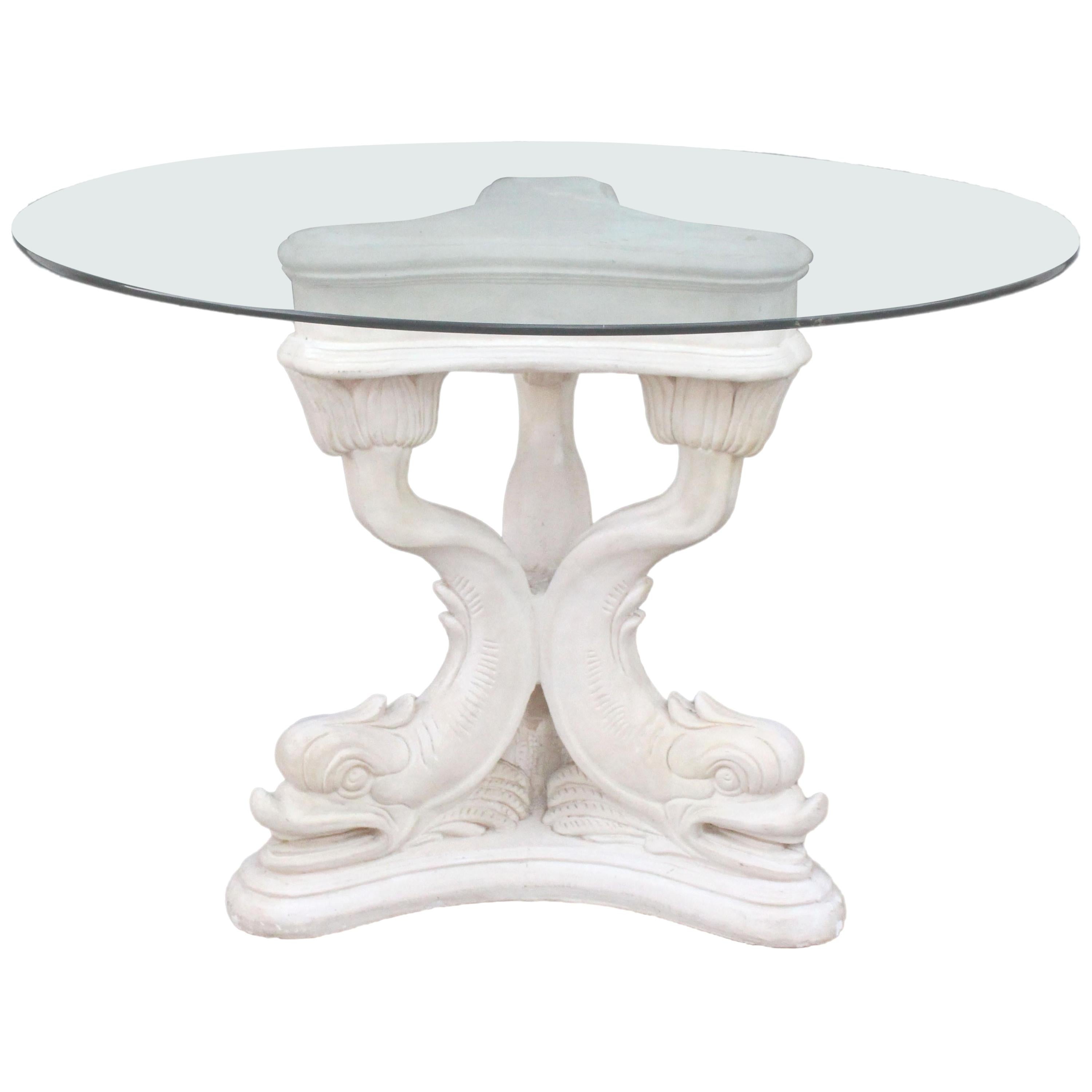 Regency Style Sculpted Dolphin Dining/Center Table