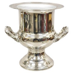 Vintage Regency Style Silver Plated Twin Handle Trophy Cup Champagne Bucket Ice Chiller