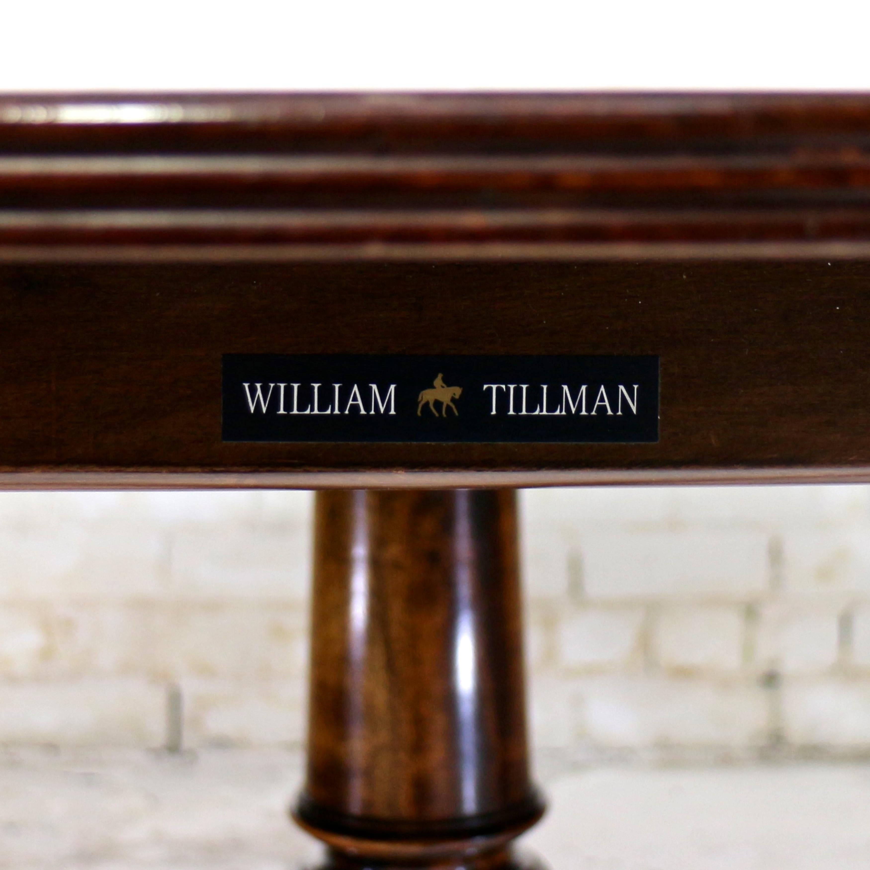 Regency Style Solid Mahogany Extending Three Pillar Dining Table and Two Leaves 14